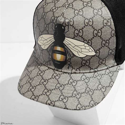 gucci bee print gg supreme baseball hat|Gucci GG Supreme Baseball Cap .